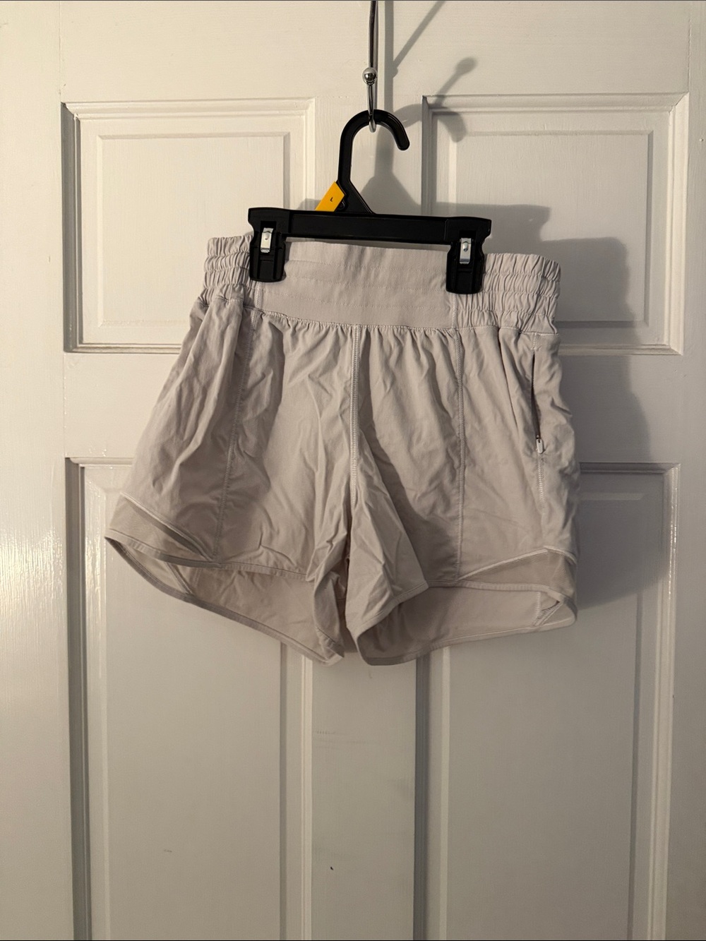 lululemon athletica Light Beige Athletic Shorts with Smocked Waist
